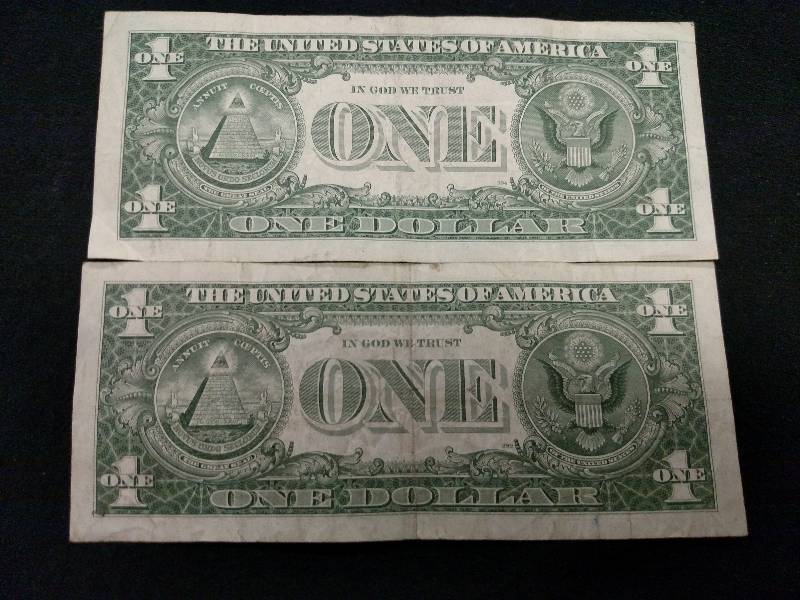 (2) Silver Certificate One Dollar N...