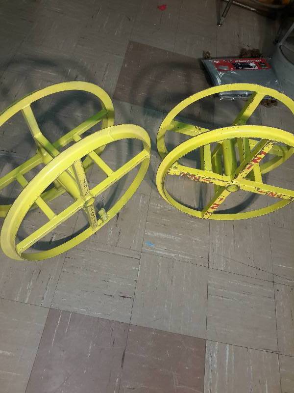 These Look like Hose Reels.. Came from a salvage job at Gavidae� Industrial Salvage