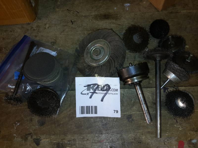 Box of Drill bit metal brush Attachments