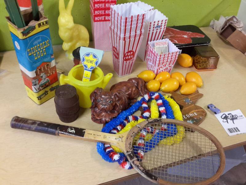 Misc. Toy items as pictured.. Lot of plastic  Popcorn boxes