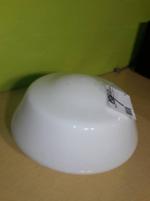 Large schoolhouse globe 15 in diameter x 9 h, 6 in lip