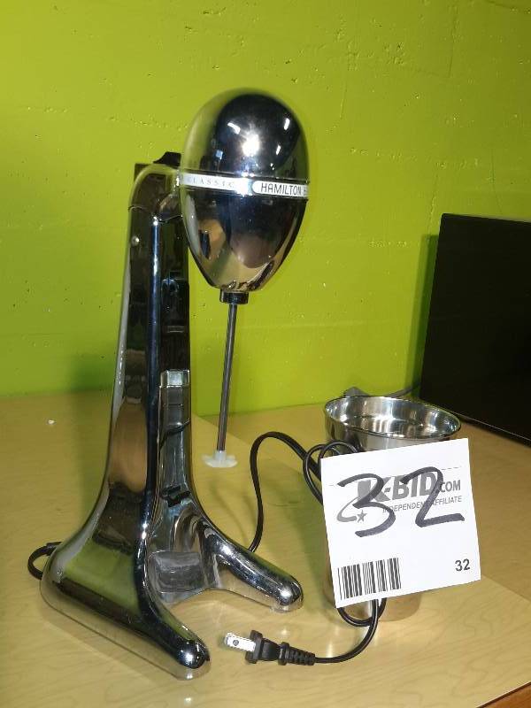 Hamilton Beach Malt Mixer with stainless container.. Works