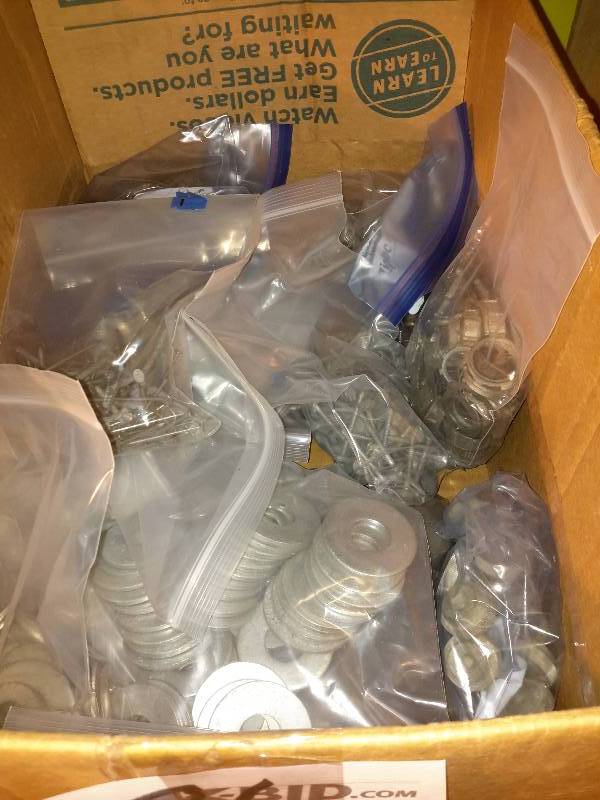 Misc. nuts, bolts, washers as pictured