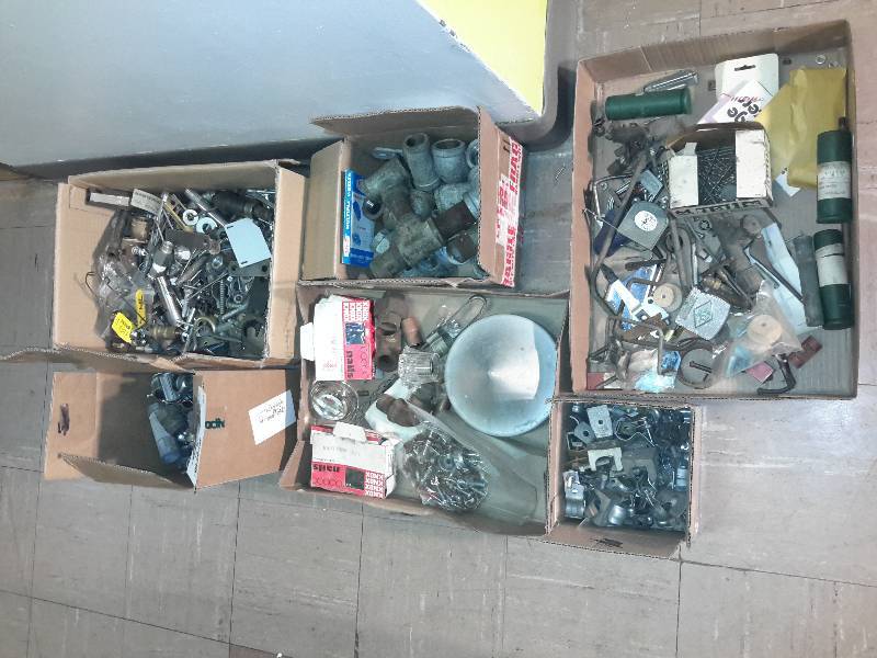 Large lot of Misc. nuts, bolts and other misc. industrial items as pictured. See closeups