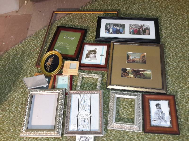 Lot of picture frames as shown.