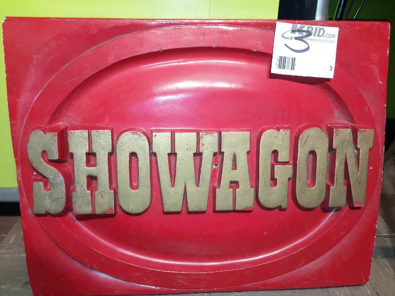 Vintage Showagon, Fiber Glass Sign.. 24in x 20 in
