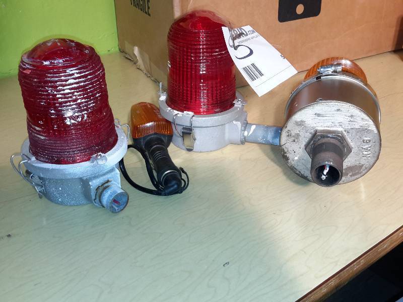 Red beacon tower lights details