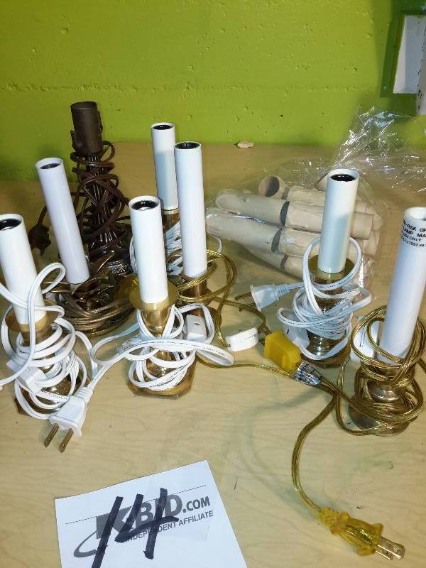 mini candle lights are 7 in h, ALL lights work. Dripping candle sleeves are 3.25 in long.