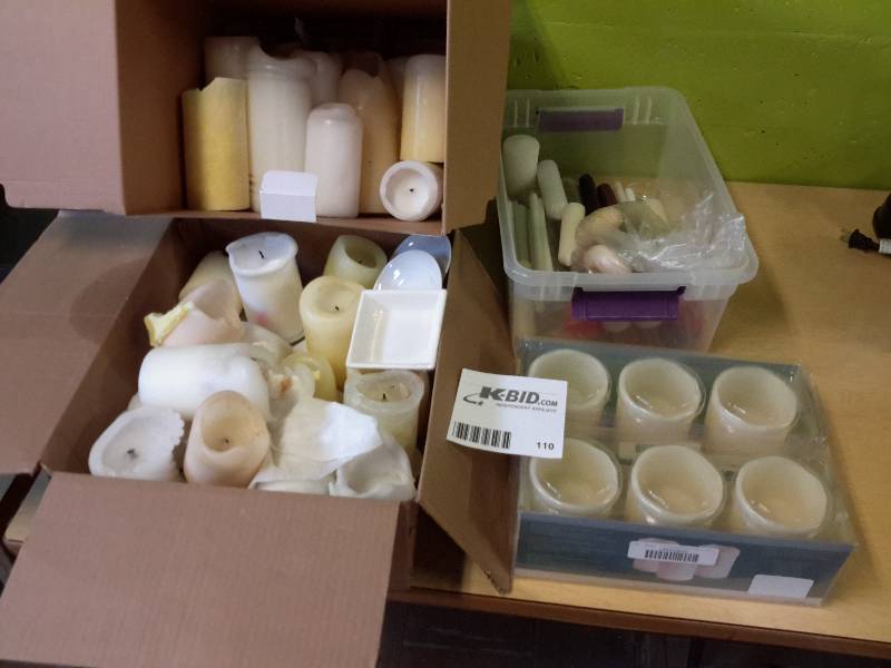 Large lot of Candles..2 sets of NEW LED candles.. Some of the Wax candles are used, some new