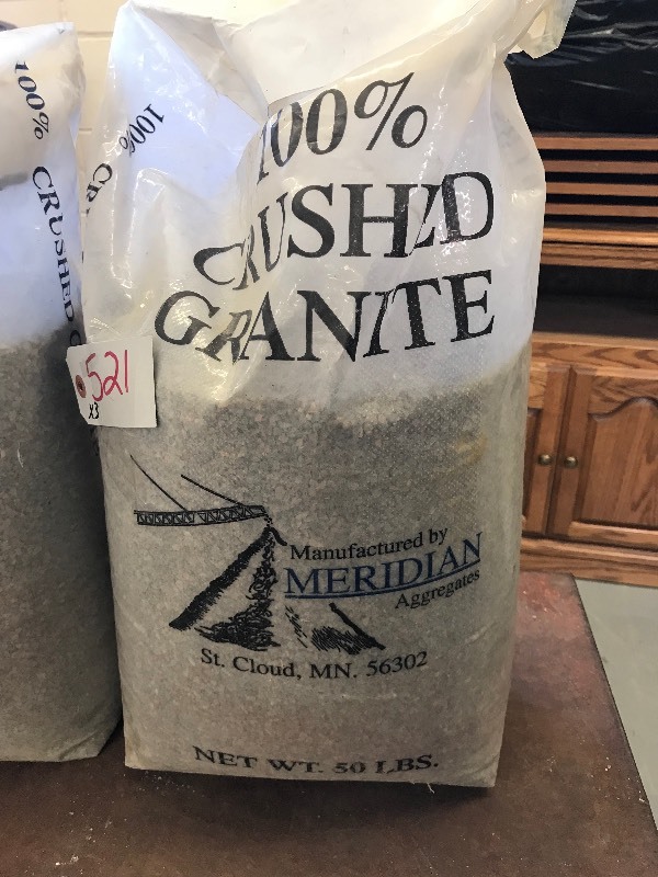 3 BAGS OF CRUSHED GRANITE