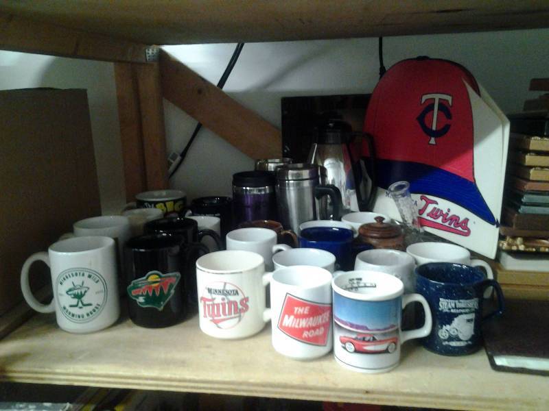 Collectable Mugs-(MN Twins, Wild), Trivet & Assorted Frames, Misc