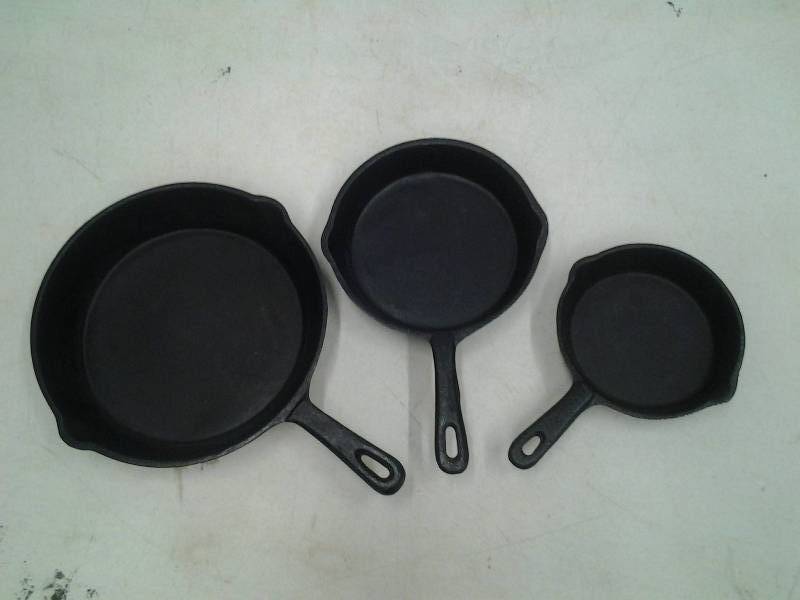 Set Of 3 Cast Iron Skillets