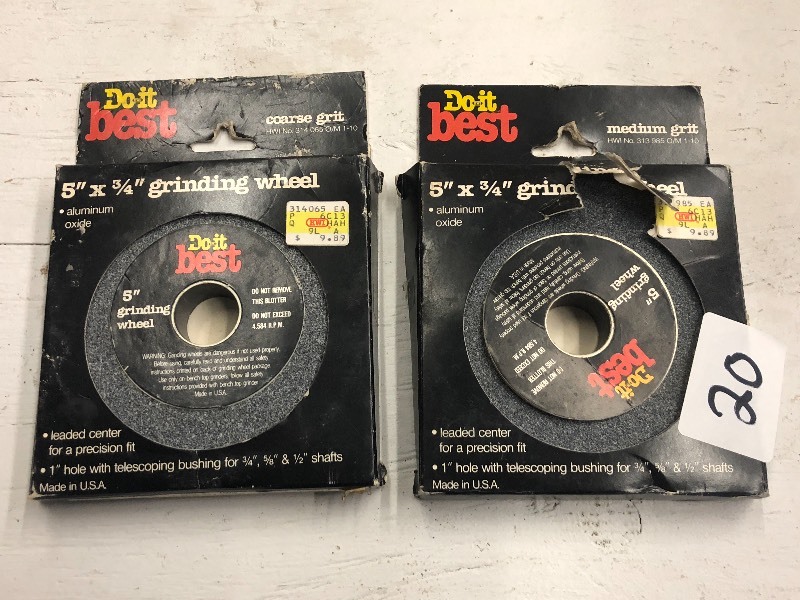 (2) New 34 x 5 Grindng Wheels ...