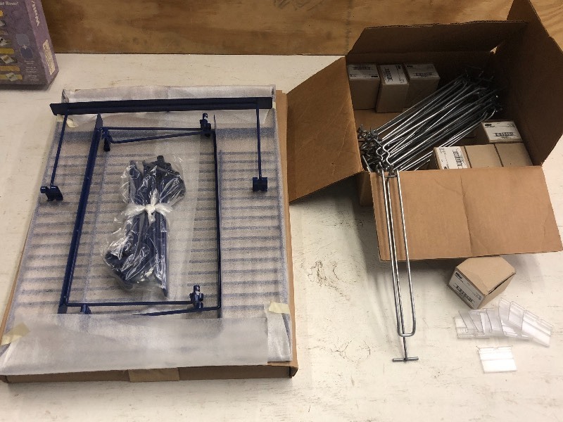 Lot Of Peg-Board Storage Rack & Bo...