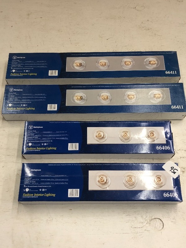 (4) New Bathroom Vanity Light Bars...