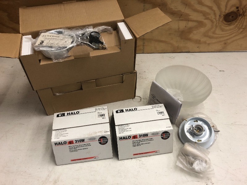 Box Of Assorted New Light Fixtures ...