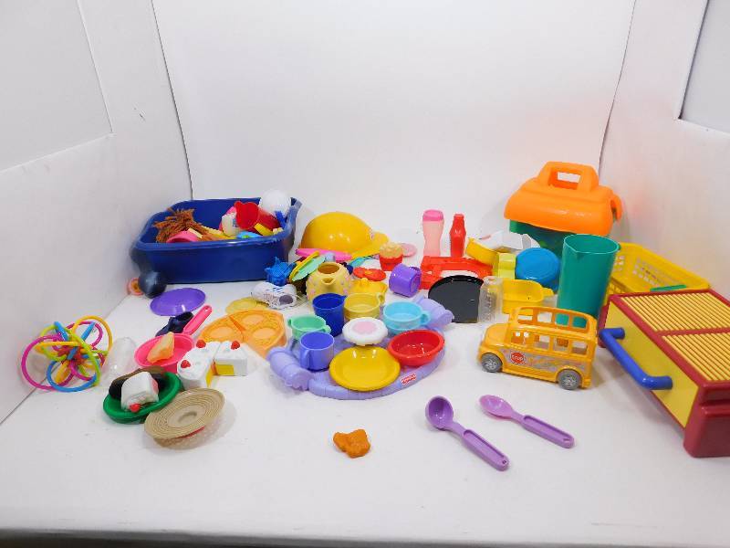 Lot of Toys Including Tote