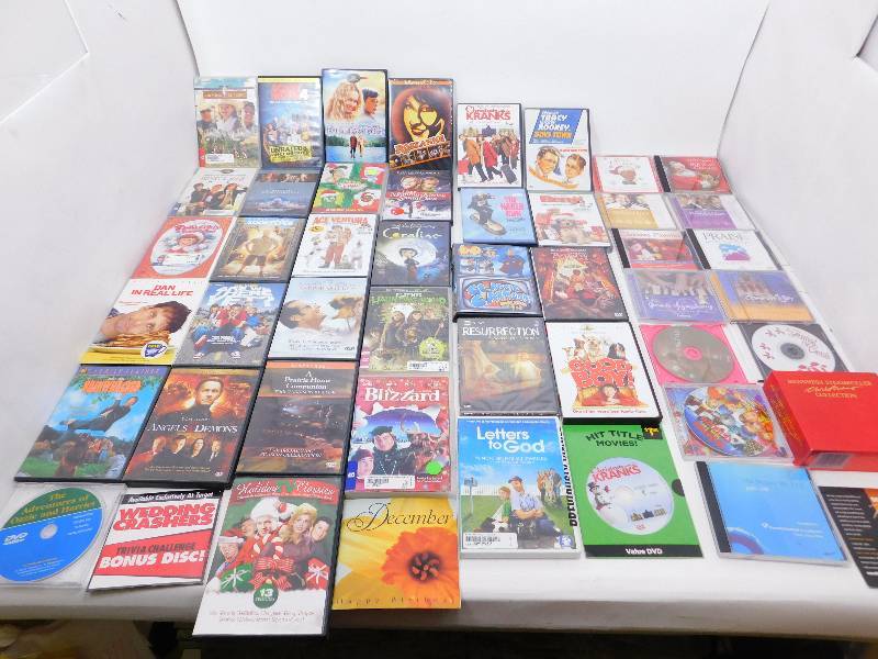 Lot of DVDs and CDs