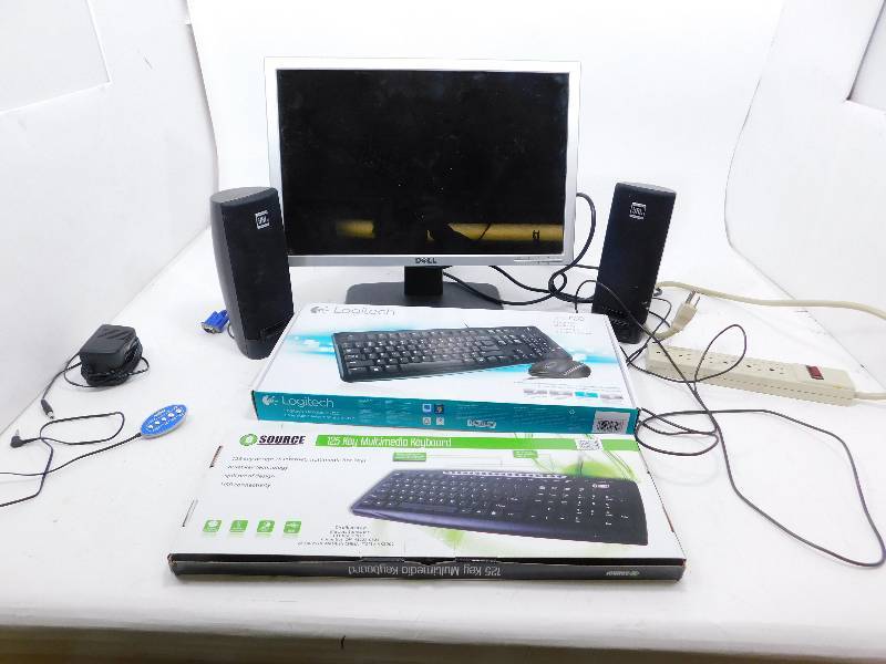 Dell Monitor, 2 Keyboards, Speakers