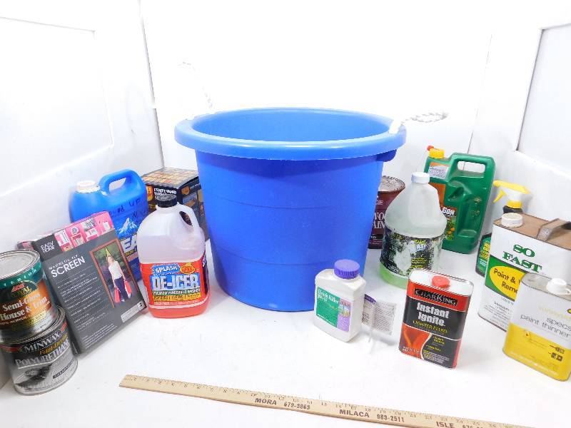 Tub Of Paint, Deicer, Stain, Paint Thinner, Magnetic Fly Screen