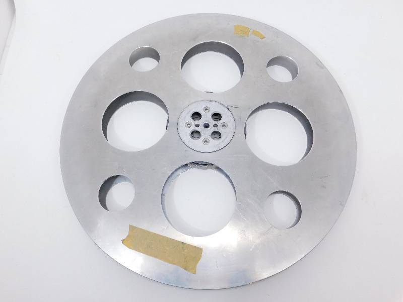 lot 28 image: Vintage Goldberg Bros Inc Denver 35mm Metal 24 Film Movie Reel Aluminum EZ HUB
