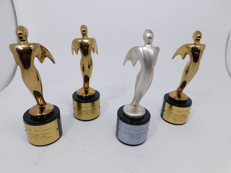 lot 36 image: 4 Telly Award Trophys