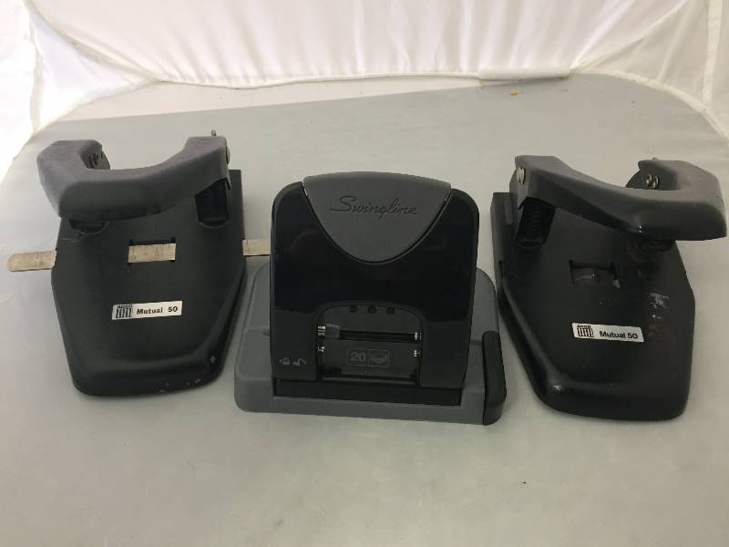 lot 28 image: 3 Two Hole Punches