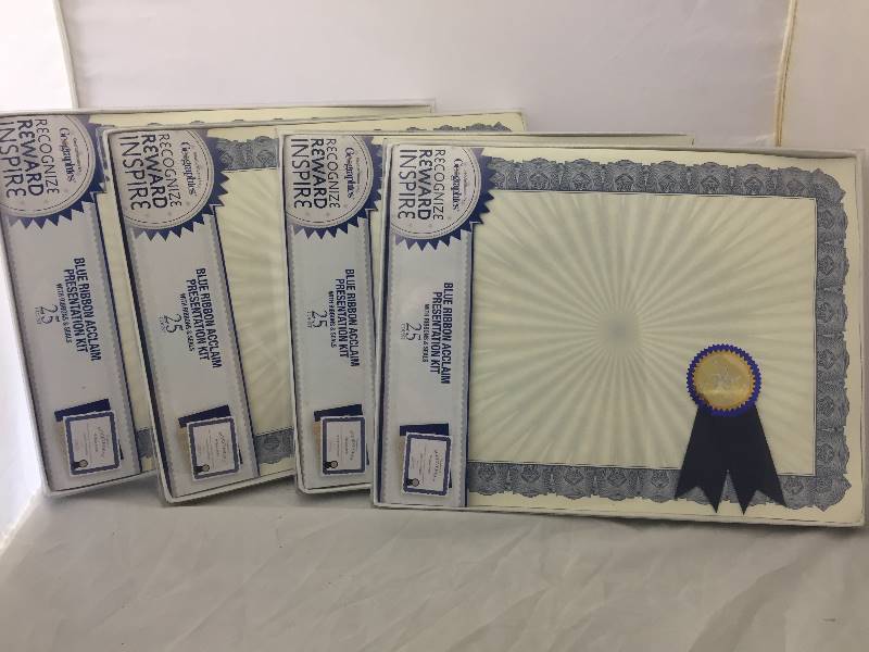 lot 70 image: 4 NIB Blue Ribbon Acclaim Presentation Kits