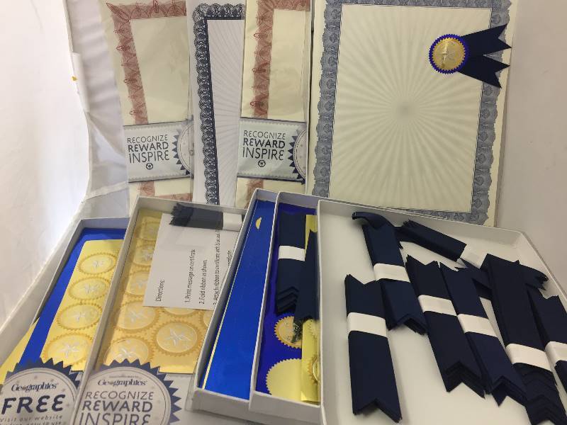 lot 71 image: Award Kits - Stickers & Ribbons