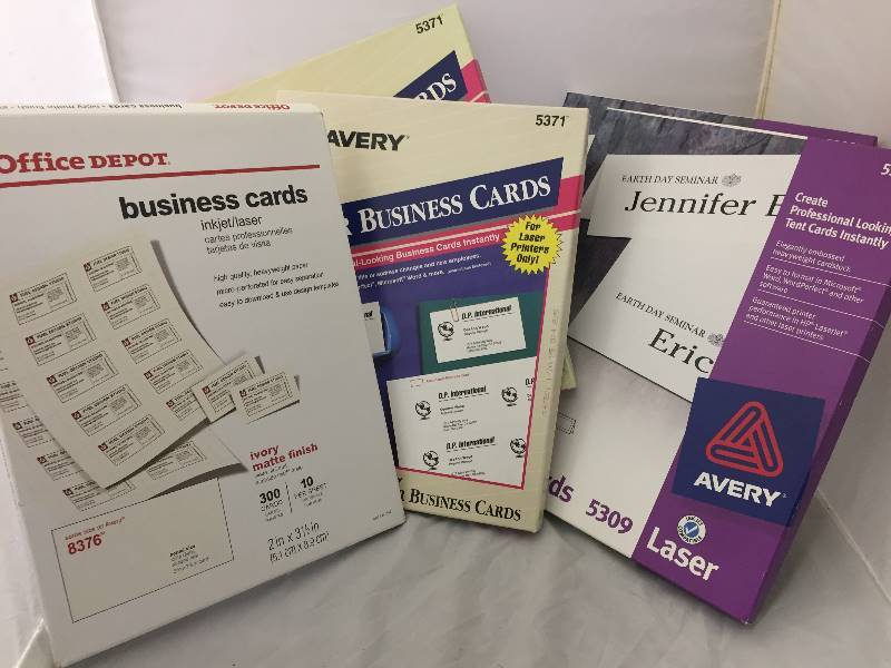 lot 78 image: Business Cards & Tent Cards