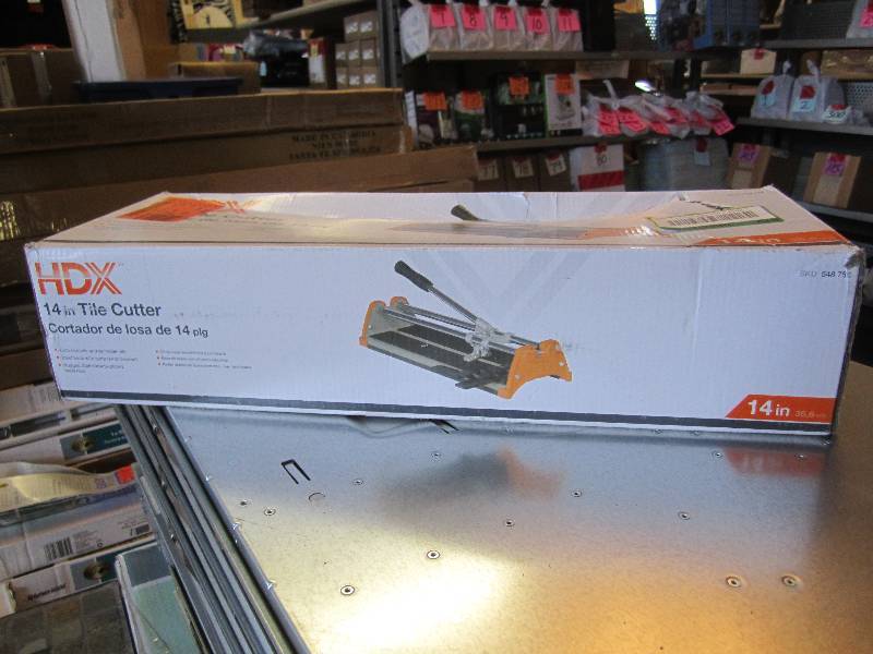 lot 15 image: HDX 14 Tile Cutter Open Box  D-3...