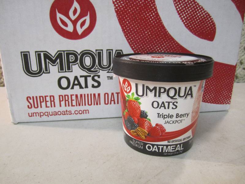 lot 55 image: Case of 12 Cups Umpqua Oats Triple ...