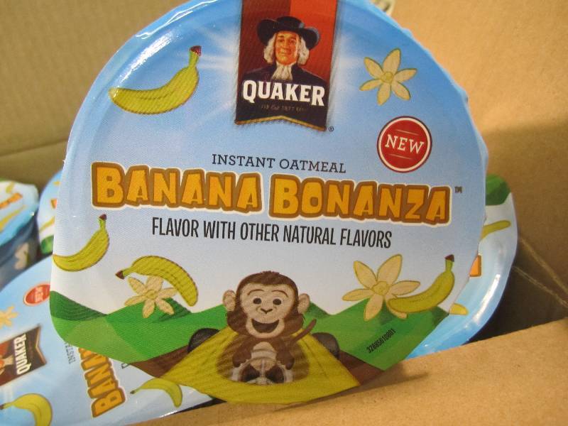 lot 73 image: Case of 12 Cups Quaker Banana Bonan...