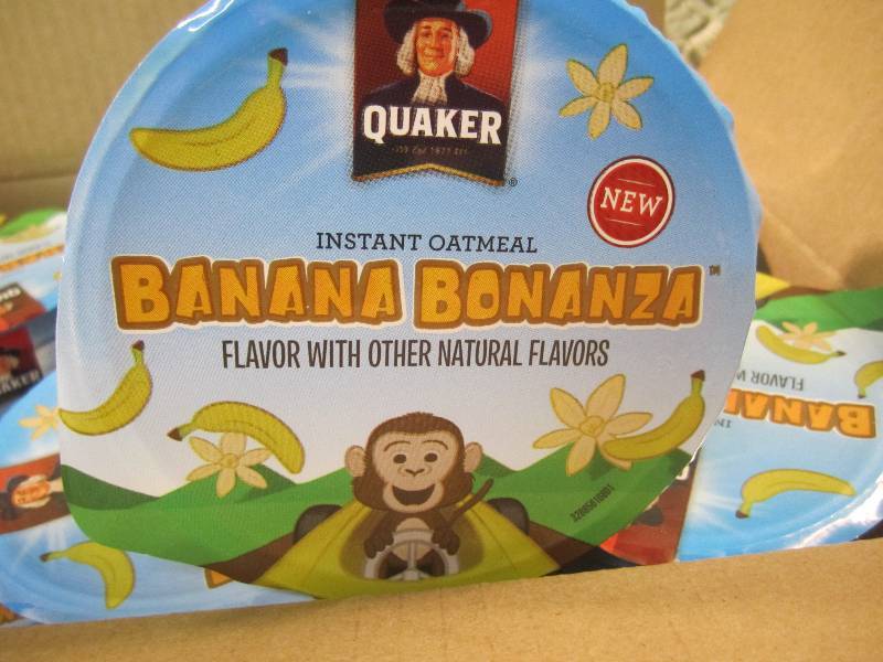 lot 75 image: Case of 12 Cups Quaker Banana Bonan...
