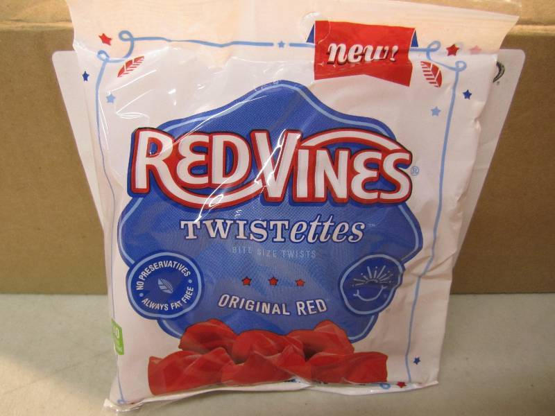 lot 76 image: Lot of 24 Bags Red Vines Twistettes...