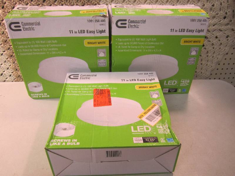 lot 113 image: Lot of 3 Commercial Electric 11 LE...