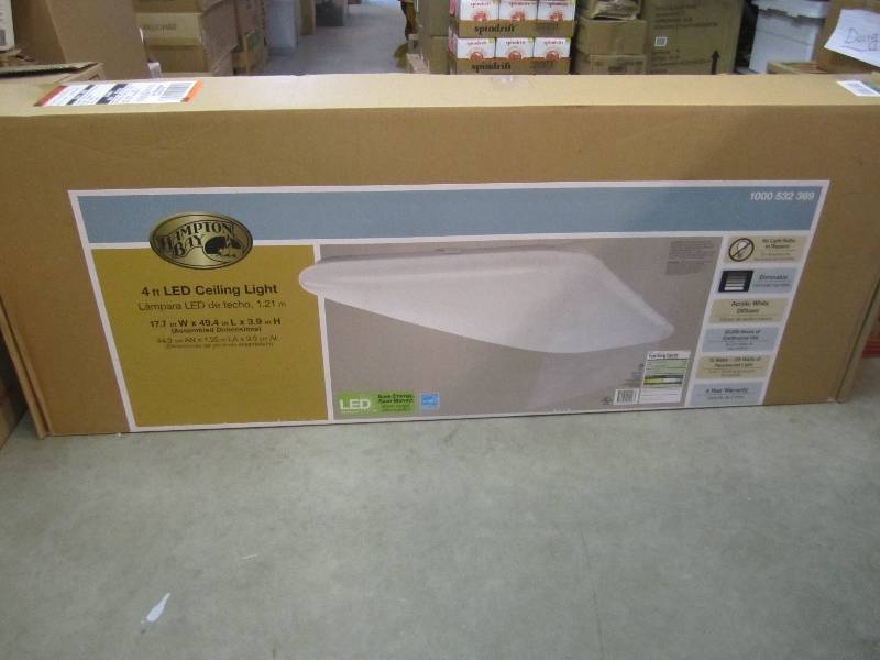 lot 127 image: Hampton Bay 4 foot LED Ceiling Ligh...