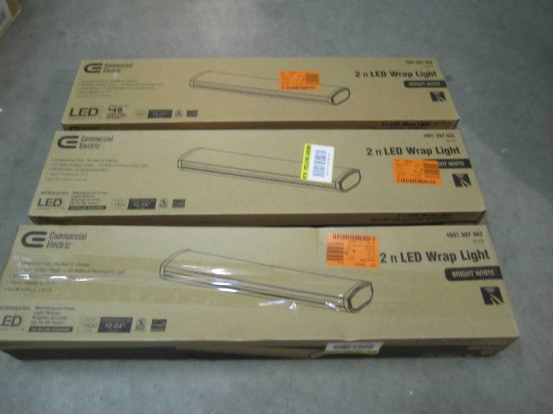 lot 132 image: Lot of 3 Commercial Electric 2 ft L...