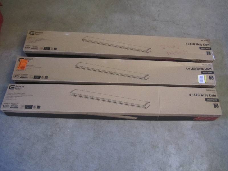 lot 136 image: Lot of 3 Commercial Electric 4 ft L...