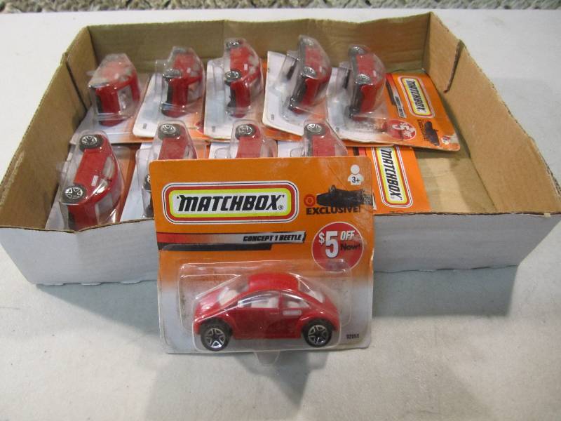 lot 147 image: Lot of 10 Matchbox Concept 1 Beetle...