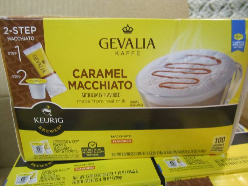 lot 163 image: Case of 6 Boxes Keurig Caramel Macc...