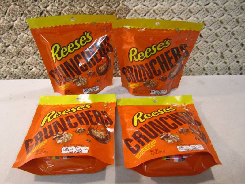lot 168 image: Lot of 4 Bags Reeses Crunchers Best...