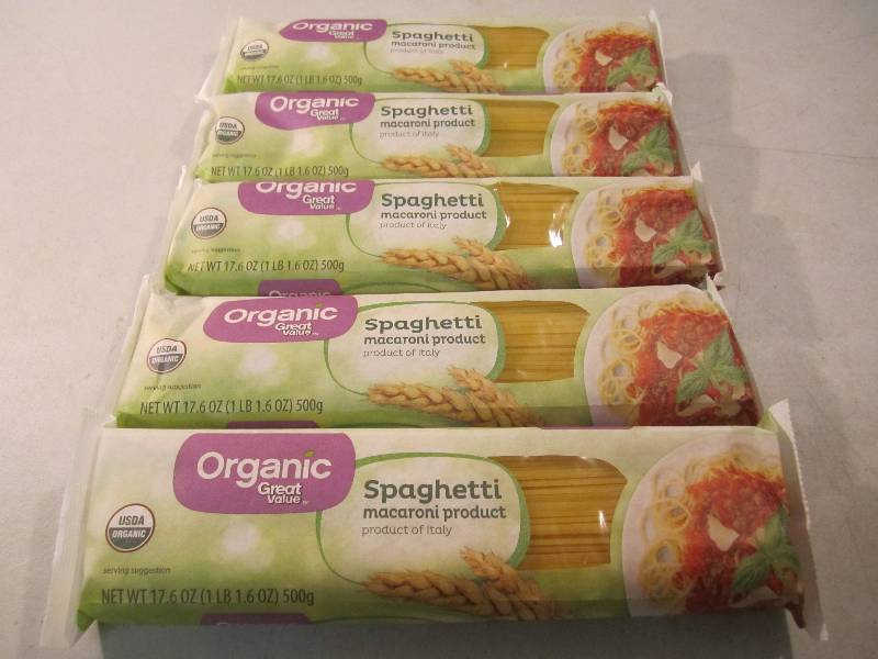 lot 186 image: Lot of 5 Packs of Organic Spaghetti...
