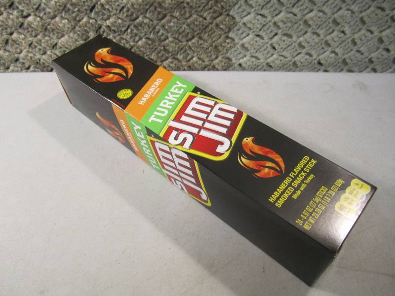 lot 188 image: Box of 24 Slim Jim Sticks Habanero ...