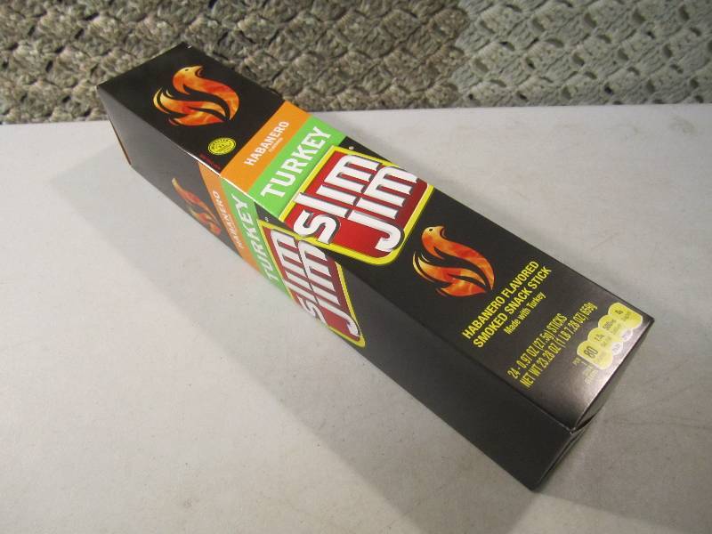 lot 190 image: Box of 24 Slim Jim Sticks Habanero ...