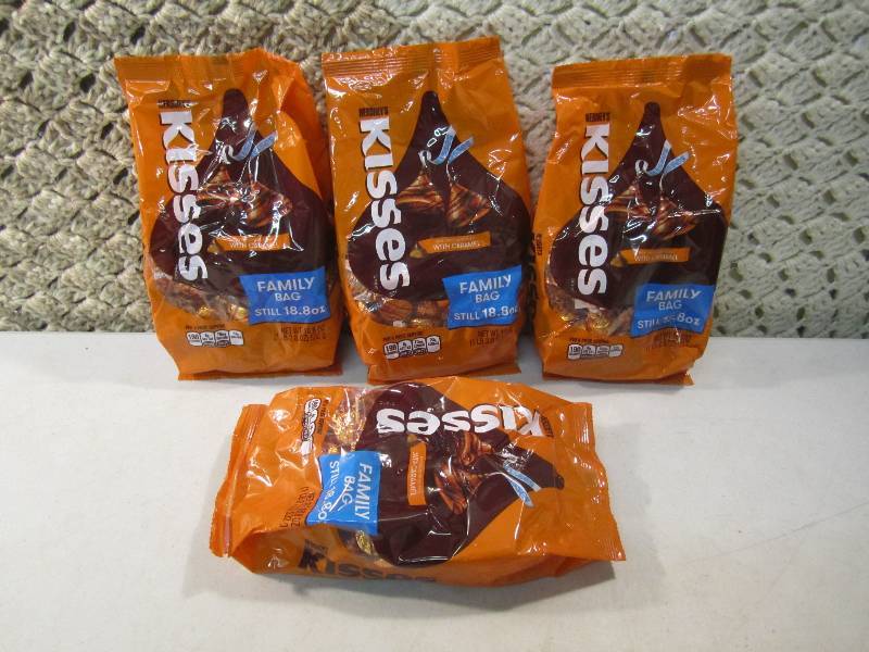 lot 210 image: Lot of 4 Bags Hersheys Kisses with ...