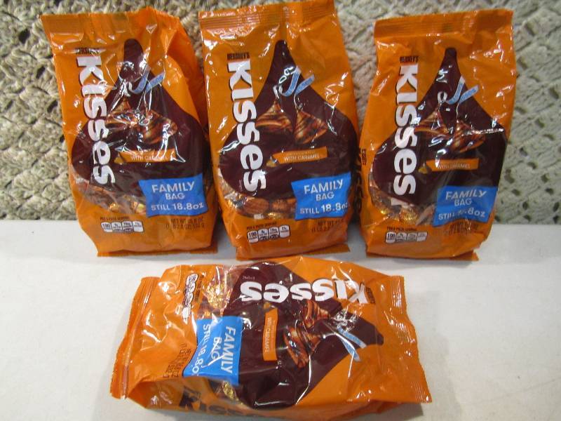 lot 211 image: Lot of 4 Bags Hersheys Kisses with ...