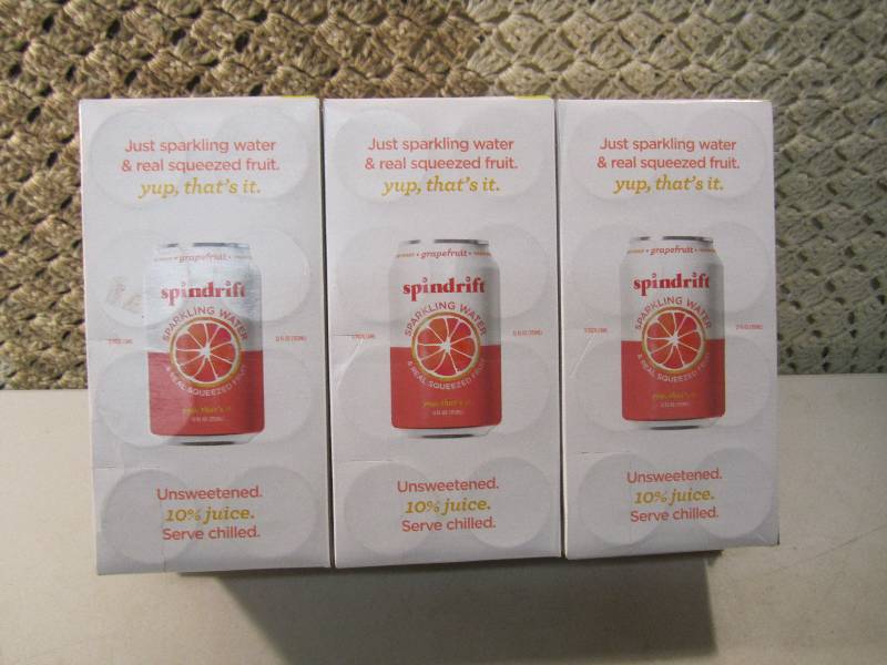 lot 213 image: Lot of 3 - 8 Packs Spindrift Sparkl...