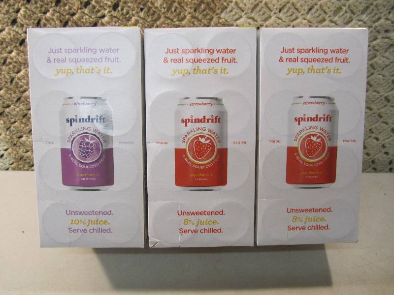 lot 216 image: Mixed Lot of 3 - 8 Packs Spindrift ...
