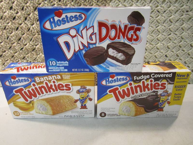 lot 222 image: Mixed Lot of 3 Boxes Hostess Banana...